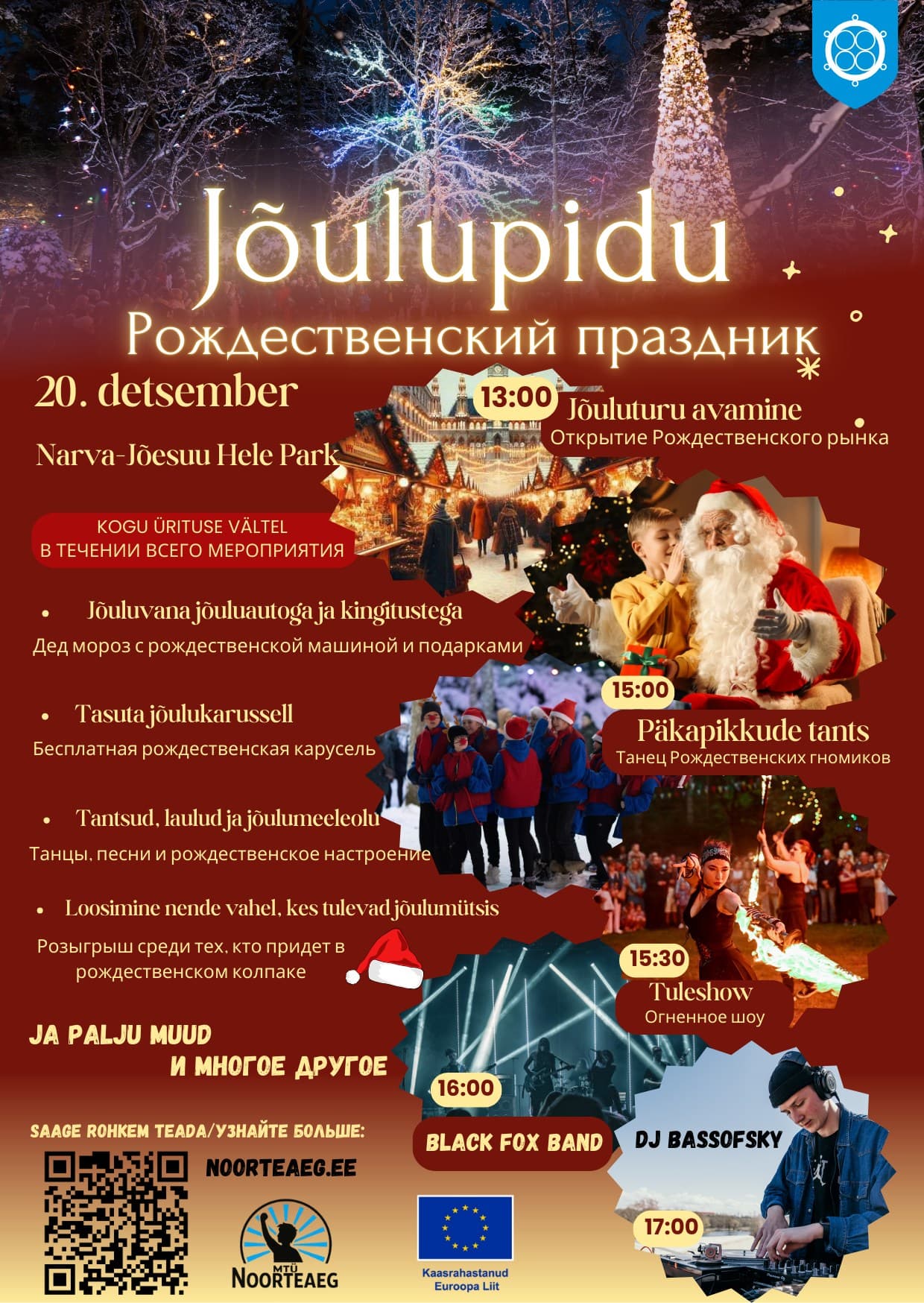 Narva-Jõesuu Christmas Party in Hele Park