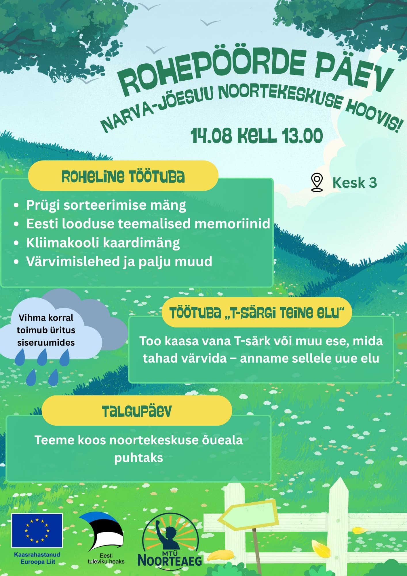 Environmental workshops and cleanup day in Narva-Jõesuu